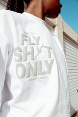 Fly Sh*t Only Tee - White & Grey