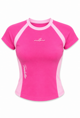 Trendsetter Pink Contrast Baby Tee