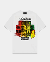 WAKING UP THE NEIGHBOURS TEE - WHITE